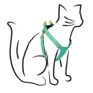 Supakit Mint Green Leather Cat Harness, Size Medium. NWOT